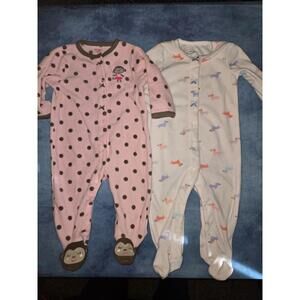 Girls 9 month fleece sleepers